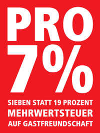 Pro 7% statt 19% Mehrwertsteuer auf Gastfreundschaft
