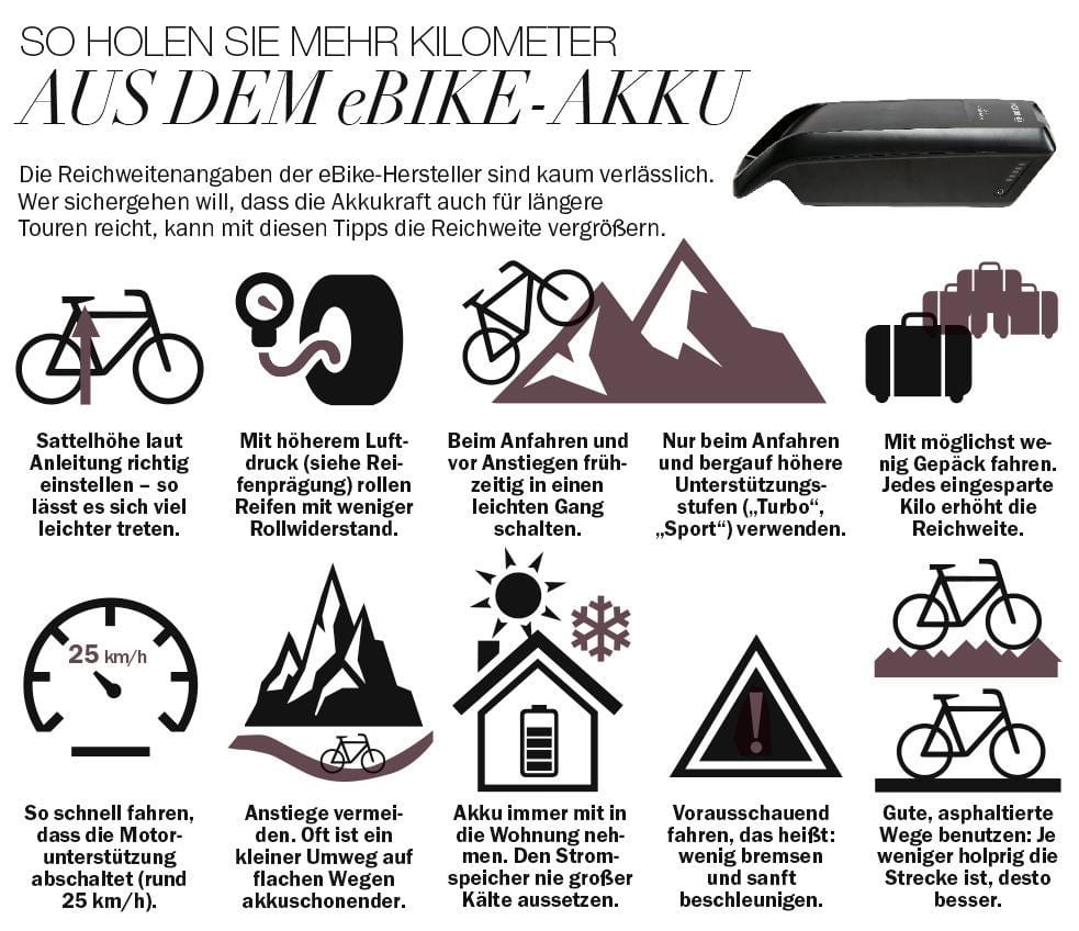 E-Bikes im Test (Infografik: Testbild)