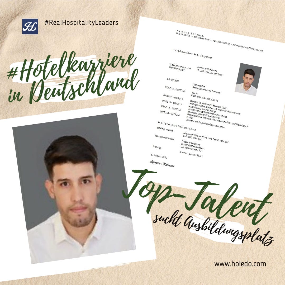 Top-Talent sucht Ausbildungsplatz in Hotel in Deutschland: Klingt vielversprechend! Wer ist interessiert?