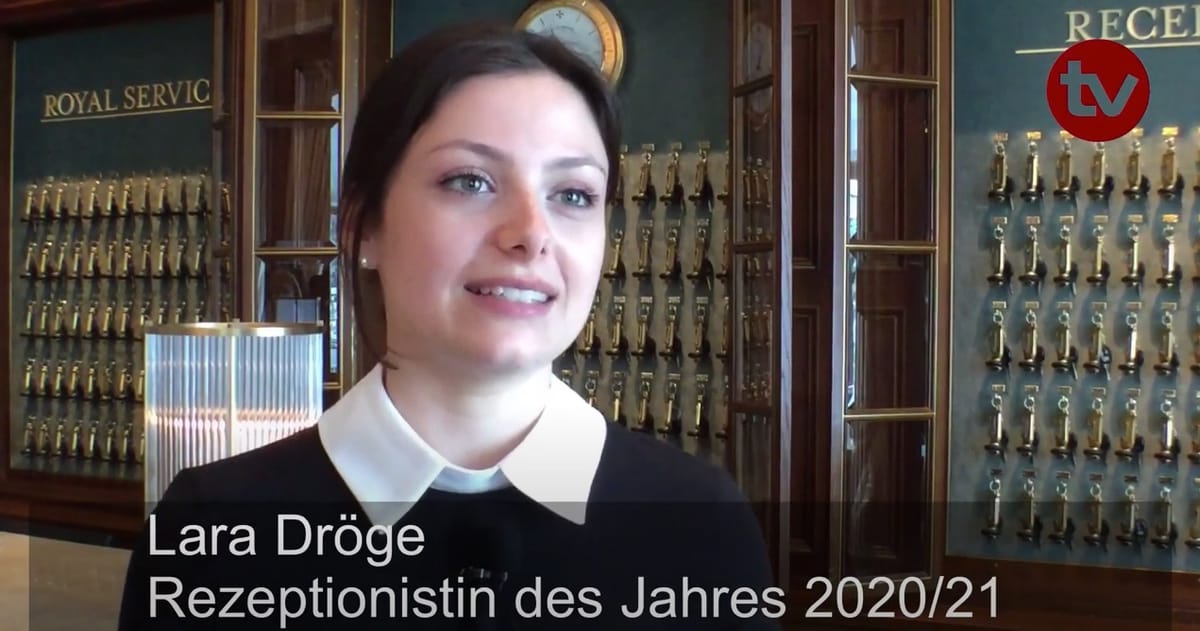 #HotellerieIstZukunft Interview mit Lara Dröge, Rezeptionistin des Jahres 2020/21