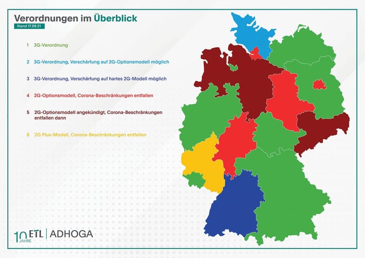 Geimpft, genesen, geschlossen? Infografik informiert über Corona-Regeln für Gastronomie in einzelnen Bundesländern